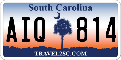 SC license plate AIQ814