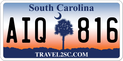 SC license plate AIQ816