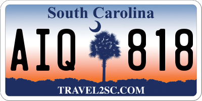 SC license plate AIQ818