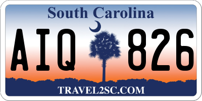 SC license plate AIQ826