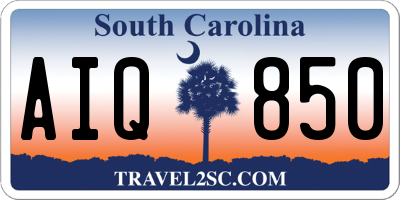 SC license plate AIQ850