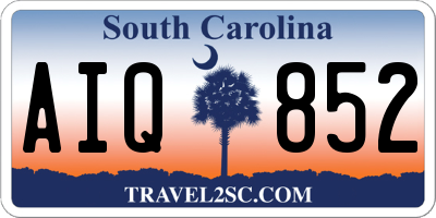 SC license plate AIQ852