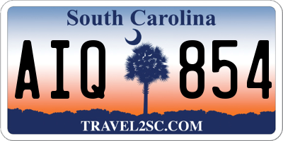 SC license plate AIQ854