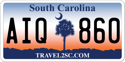 SC license plate AIQ860