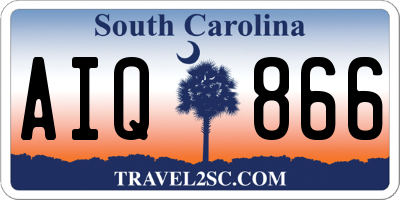 SC license plate AIQ866