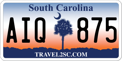 SC license plate AIQ875