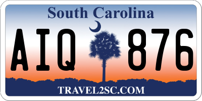 SC license plate AIQ876