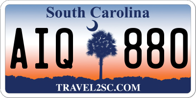 SC license plate AIQ880