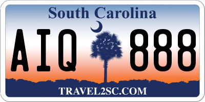 SC license plate AIQ888
