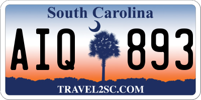 SC license plate AIQ893