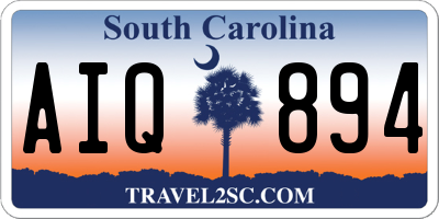 SC license plate AIQ894