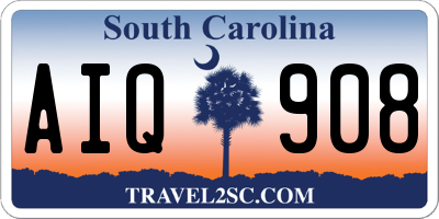 SC license plate AIQ908