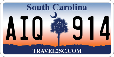 SC license plate AIQ914