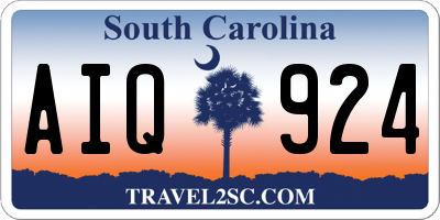 SC license plate AIQ924