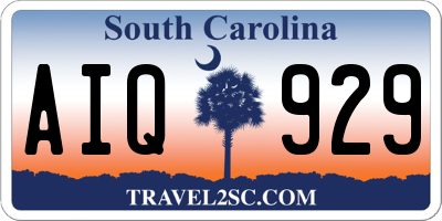 SC license plate AIQ929