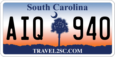SC license plate AIQ940