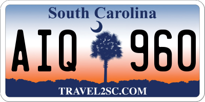 SC license plate AIQ960