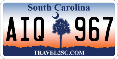 SC license plate AIQ967