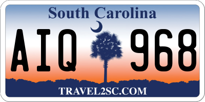SC license plate AIQ968