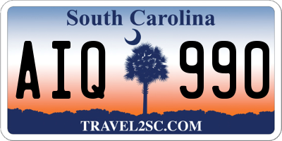 SC license plate AIQ990