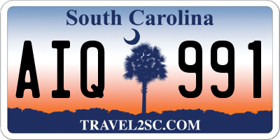 SC license plate AIQ991