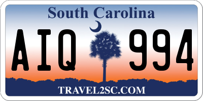 SC license plate AIQ994