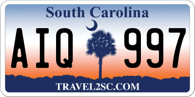 SC license plate AIQ997