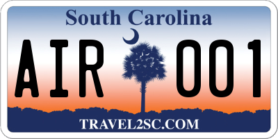 SC license plate AIR001