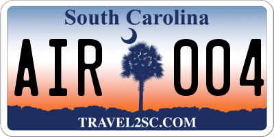 SC license plate AIR004