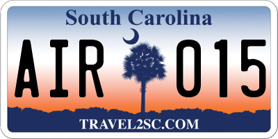 SC license plate AIR015