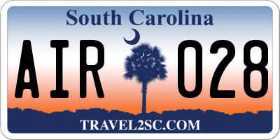 SC license plate AIR028