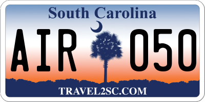SC license plate AIR050