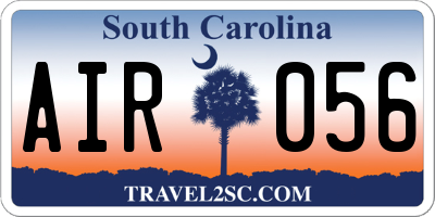 SC license plate AIR056