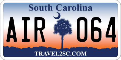 SC license plate AIR064