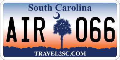 SC license plate AIR066