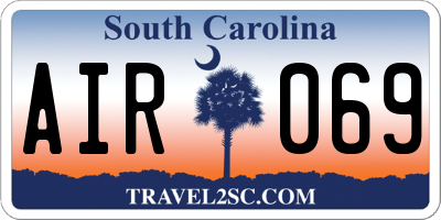 SC license plate AIR069