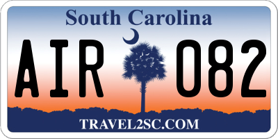 SC license plate AIR082