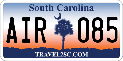 SC license plate AIR085