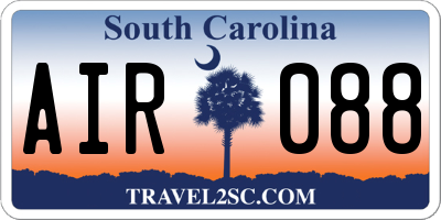 SC license plate AIR088