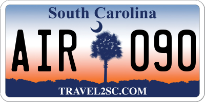 SC license plate AIR090