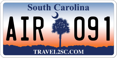 SC license plate AIR091
