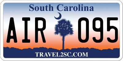 SC license plate AIR095