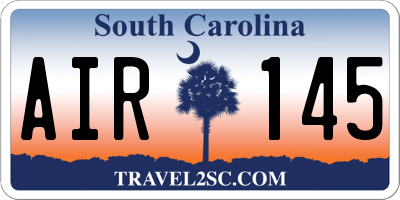 SC license plate AIR145