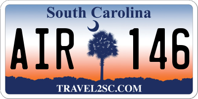 SC license plate AIR146