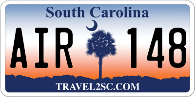 SC license plate AIR148