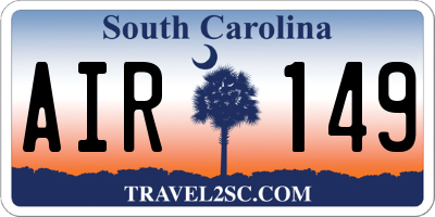 SC license plate AIR149