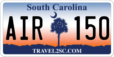 SC license plate AIR150