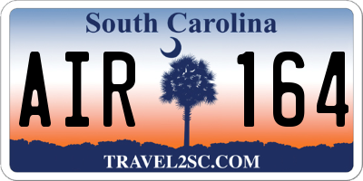 SC license plate AIR164