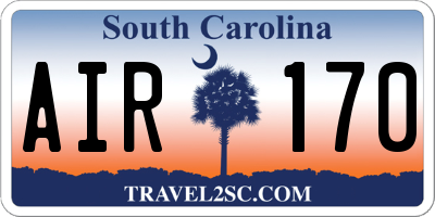 SC license plate AIR170