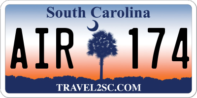 SC license plate AIR174